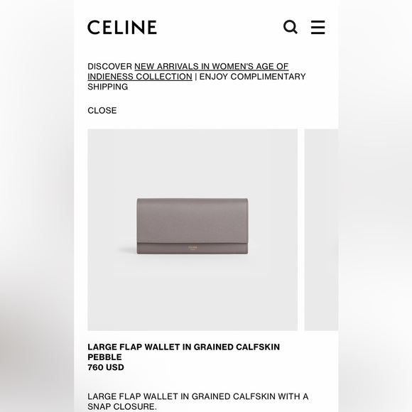 Celine butter soft zippy wallet made in Italy yellow inside pebbled leather - Picture 12 of 13